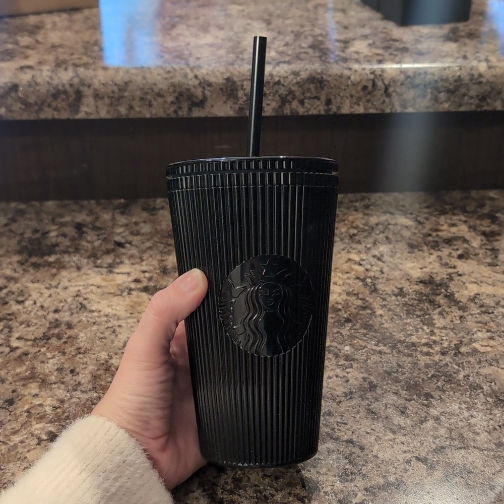 Starbucks 2024 Striped Black Tumbler 16 oz Tumbler